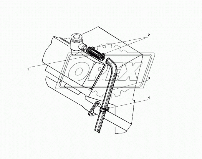 4320ЯХ-1014013 Шланг (патрубок) ф30х38 L=105 Урал