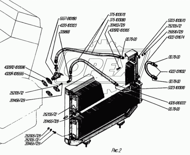 5323-1013070 Кронштейн масляного радиатора Урал