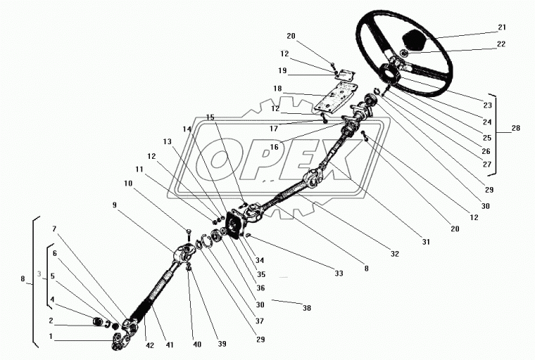 331557 Болт С/И М10х40х1 Р=20 К=16/17 Урал