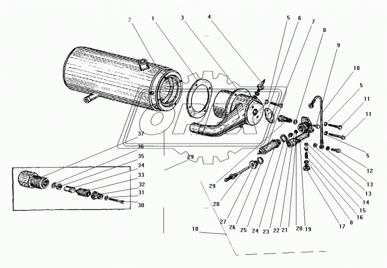 ПЖД30-1015520-04 Обойма с клапаном в сборе