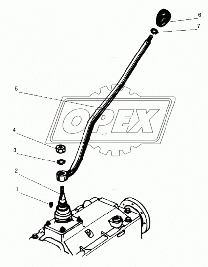 4320Я2-1702120 Рычаг переключения передач КПП L=640 дв.ЯМЗ Урал