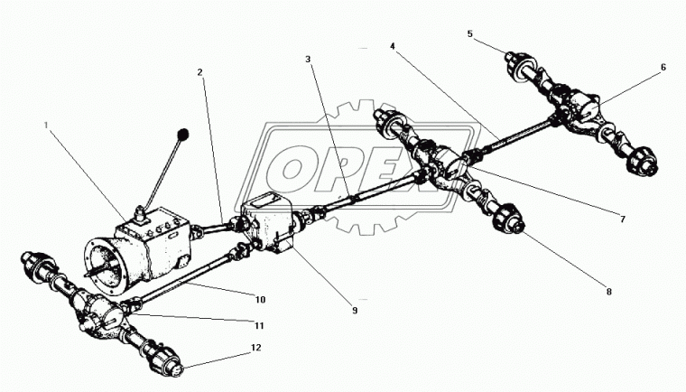 5557-2300010-24 Мост передний Урал в сборе (48-зуб., i=8,05) Урал