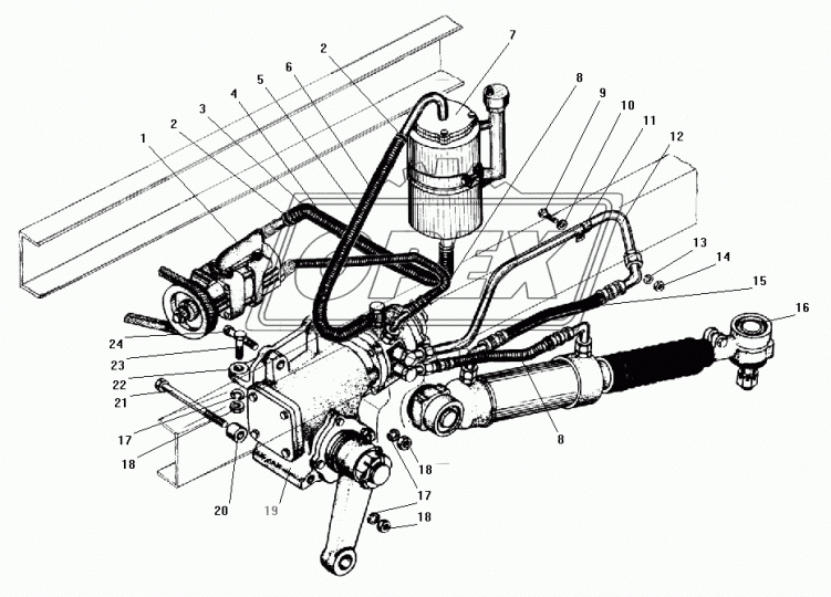 5557Я3-3400020 Механизм (поросенок) рулевой (сошка) УРАЛ дв. ЯМЗ (без комплекта установки) URAL 5557-40/ URAL 4320-41 Урал