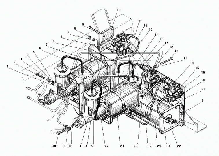 5557-3506607-01 Трубка тормозная УРАЛ от модулятора в сборе медь Урал