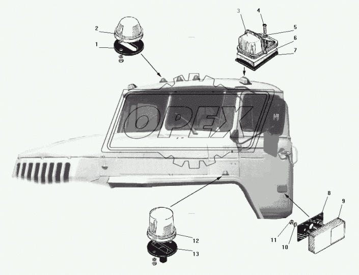 375-3726032 Колпачок (РТИ) ф25х80 L=40 L1=35 С/И повторителя поворотов Урал