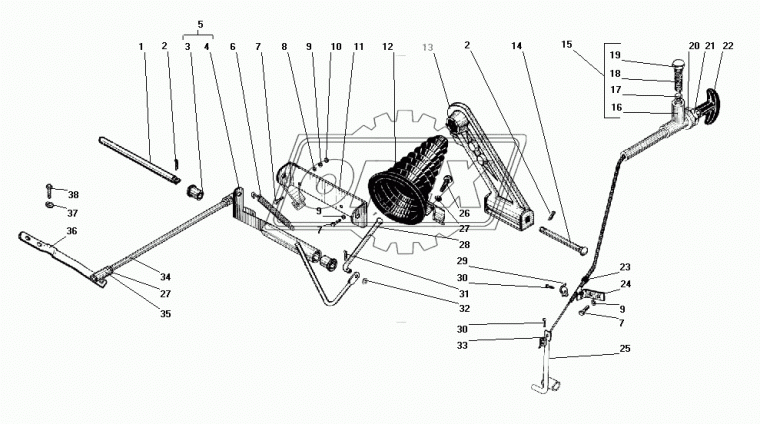 4320-1108048 Пружина растяжная L=155 (40вит.) ф10х15 dвит=2, 5 Урал