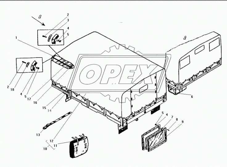 4320-8508015-10 Канат крепления тента Урал