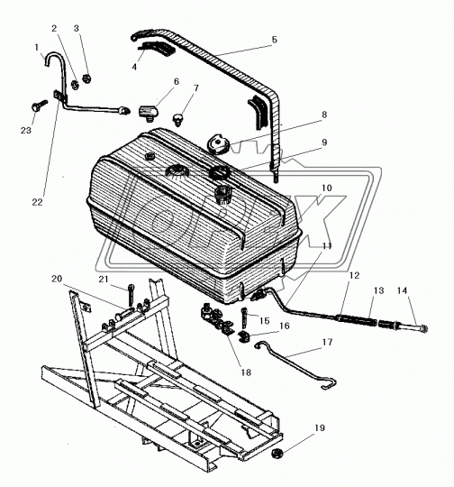 375СН-1102134 Хомут (лента) L=1170 s=40 крепления дополн.топл.бак Урал