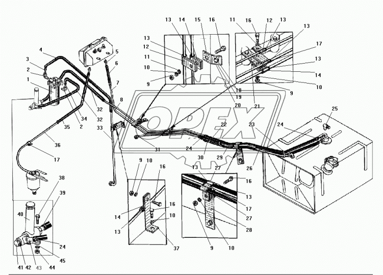 4320-3108669 Шланг (патрубок) ф12х20 L=650 низкого давления Урал