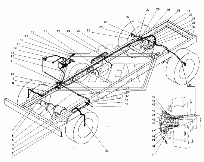 43206-3125149 Кронштейн крепления трубок УРАЛ Урал