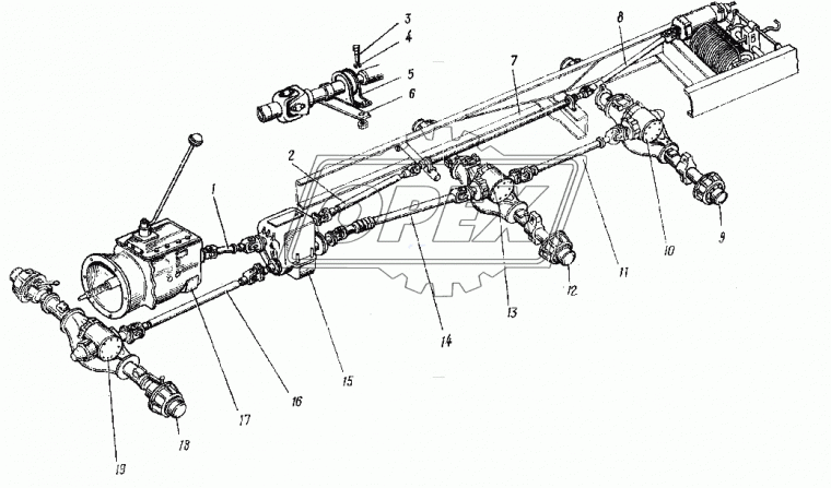 4320-2502010-10 Редуктор среднего моста УРАЛ z=47, i=7.32 (БМКД) Урал