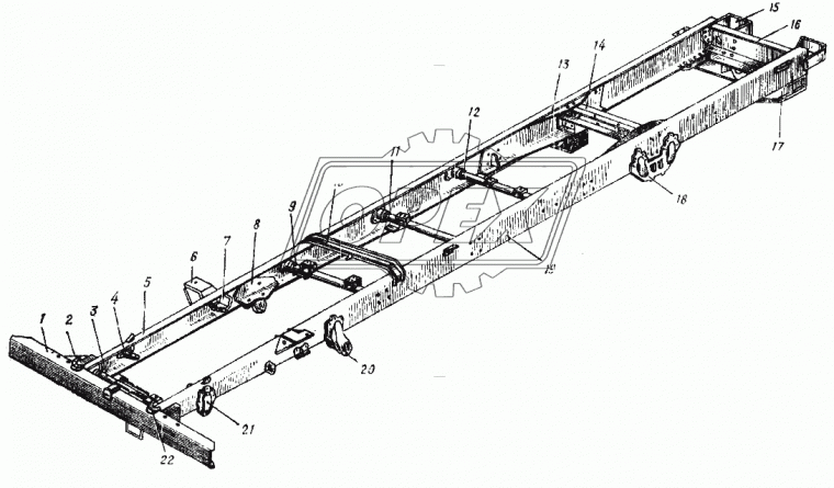 4320-2801028 Усилитель лонжерона правый в сборе Урал