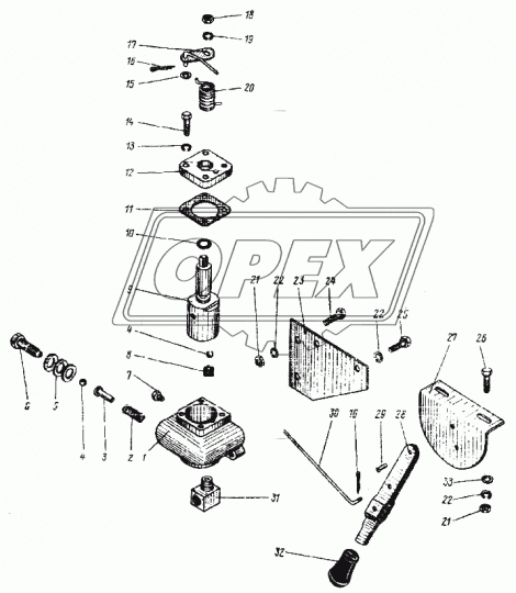 4320-3108047 Рычаг крана Урал