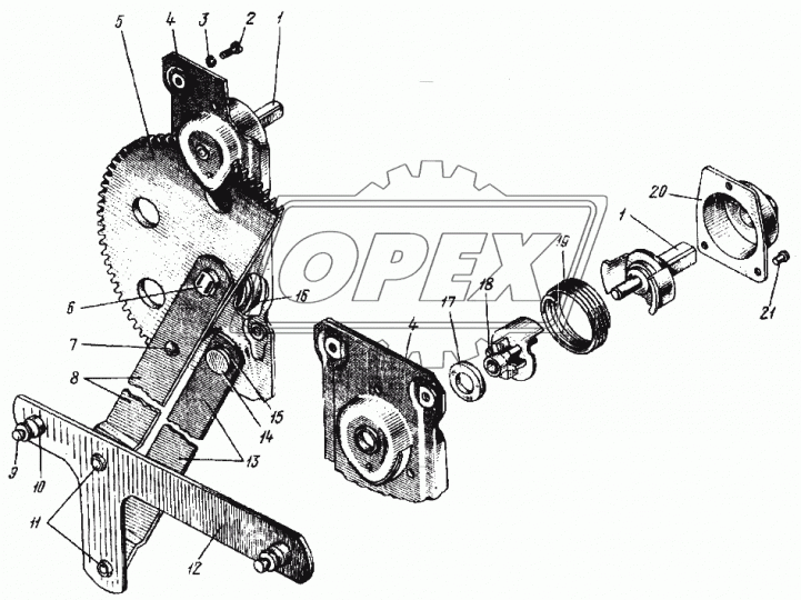 160-6104024 Стеклоподъемник двуреечный правый ПЛАНТ