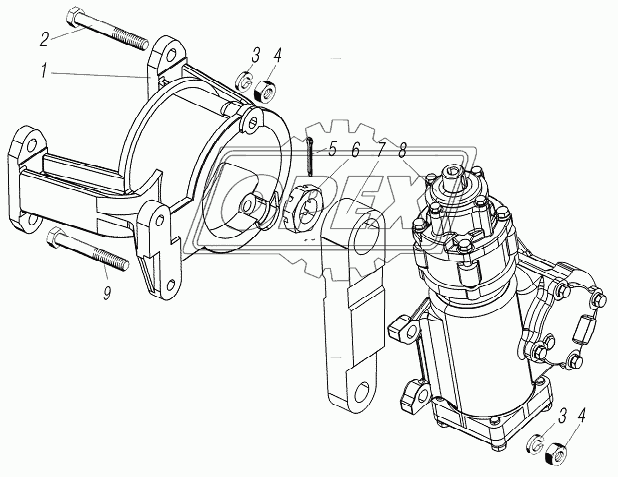 64229-3400010-80 Механизм рулевого упраления УРАЛ-6361 БАГУ