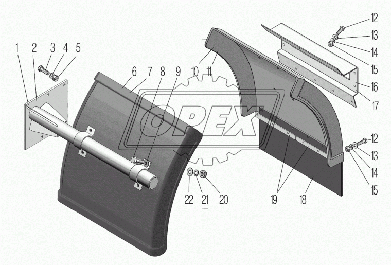 44202Е-8404069 Лист УРАЛ опорный правый Урал