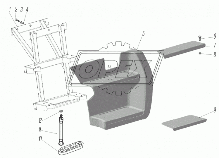 4320Я8-8405017 Ступень нижняя левая УРАЛ Урал