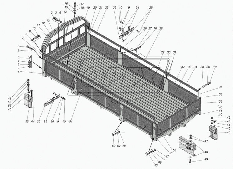 43203Х-8503011 Борт УРАЛ задний Урал