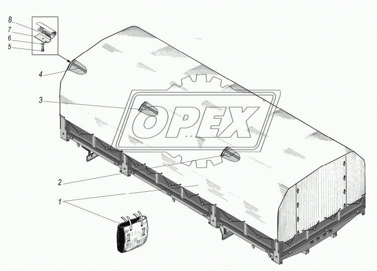 4320Х-8508084 РАСПОРКА ДУГ ПЕРЕДНЯЯ Урал