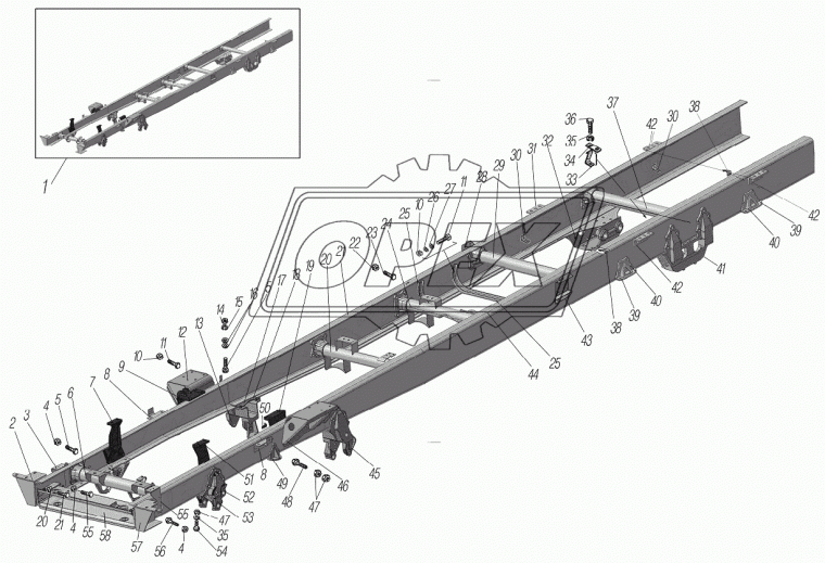 44202П-2800010-20 Рама УРАЛ Урал