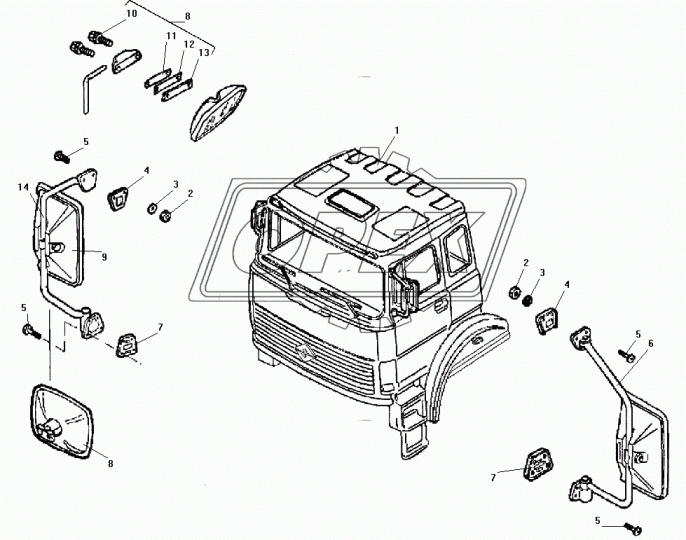 330-8201102 Уплотнитель ПВХ 62х40х2,5; 2отв.ф40 верхнего кронштейна Урал