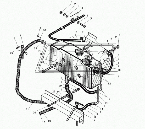 5323РХ-8101132 Патрубок крана отопителя Урал
