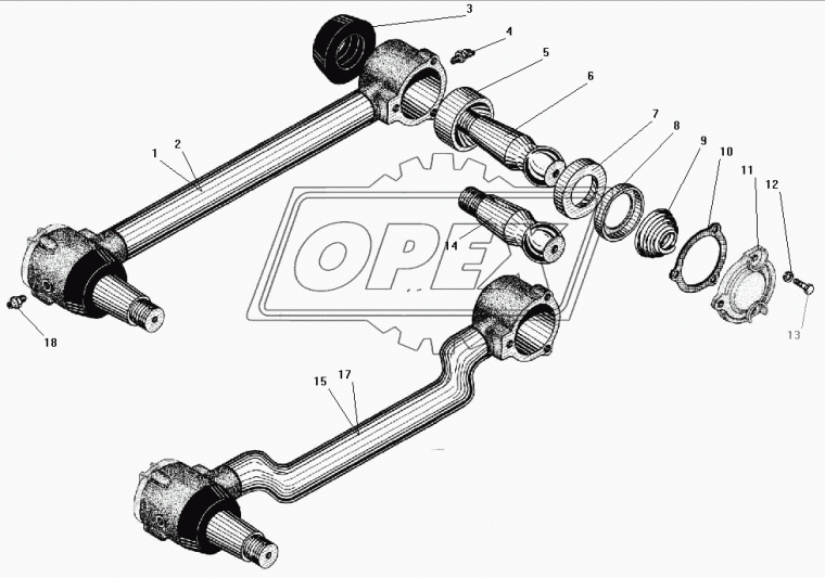 5323-2909016 Штанга реактивная передняя нижняя правая Урал