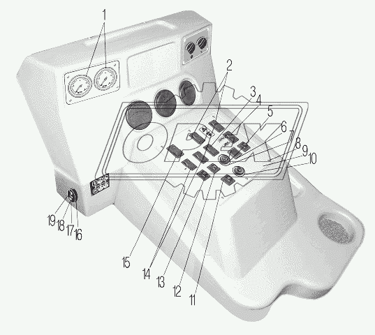 6361Х-3805127 Заглушка УРАЛ панели приборов Урал