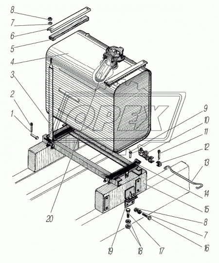5920-1101010 Бак топливный Урал