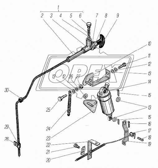 5323Е-1108337-30 КРОНШТЕЙН ПНЕВМОЦИЛИНДРА Урал