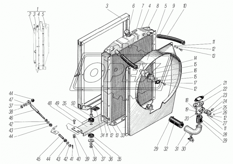 5323РХ-1303053-10 ПАТРУБОК ВОДОПОДВОДЯЩИЙ Урал
