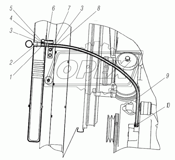6363-1009050 Оболочка направляющая указателя уровня масла Урал