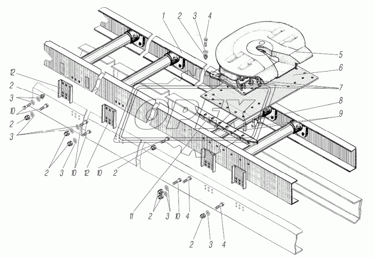 44202-2702171 Подставка УРАЛ устройства седельного Урал