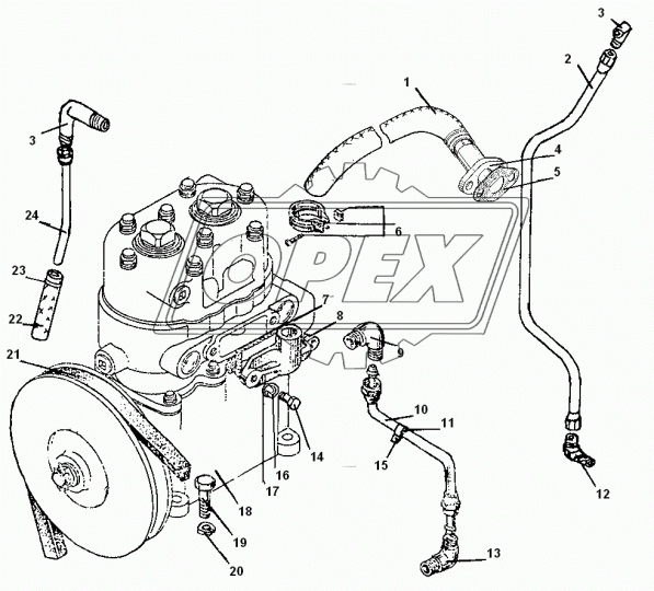 4320Я-1303059 Шланг (патрубок) ф14х23 L=600 сливной УРТ