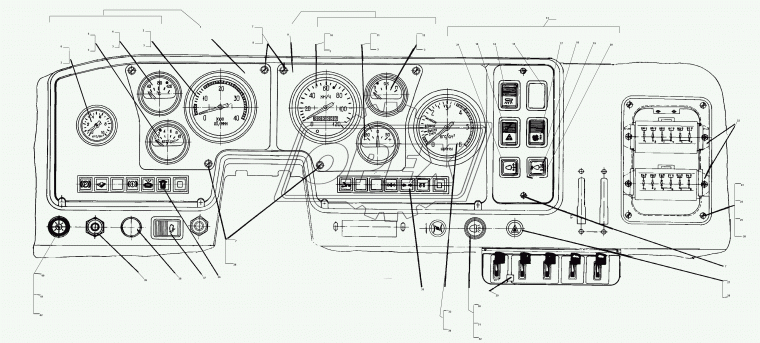 4320-3805012 Щиток приборов в сборе правый(256.3813+34.3806) Урал