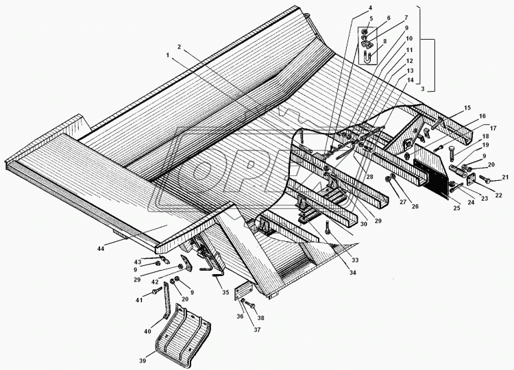 5557-8511069 Брызговик задний нижний Урал