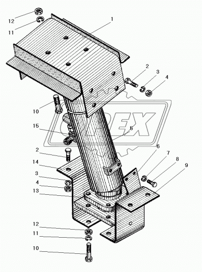 55571-8603160 Фитинг Угольник Рнаруж=М27х1,5/Г=М27+К32 L=55х60 поворотный Урал