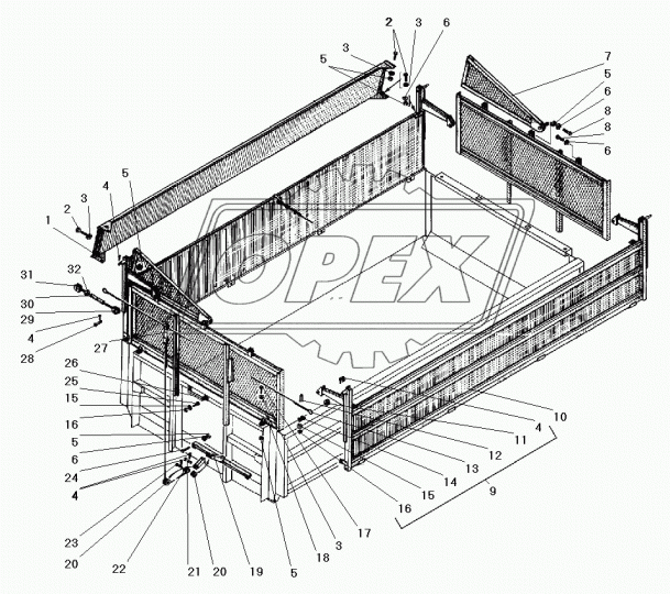 5557-8504140-10 Борт платформы Урал