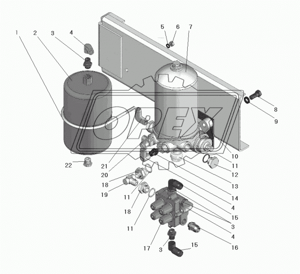 6363-3511043 Пластина блока подготовки воздуха Урал
