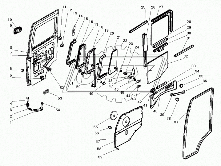 330-6103205 Прокладка (РТИ) L=710 S=40 стекла Урал
