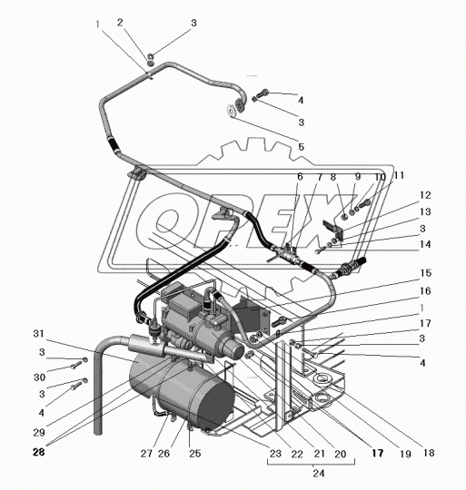 6363-1015269 Прокладка хомута Урал