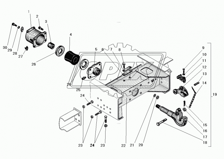 6363-2707228 Поперечина буксирного прибора в сборе Урал