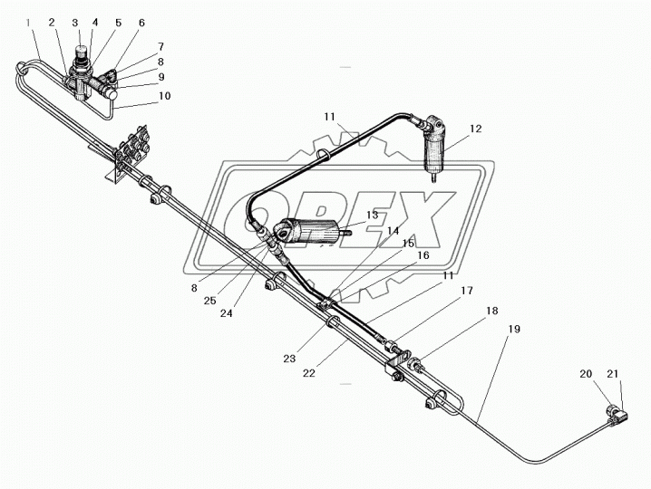 6363-3570304 Трубка ПВХ ф3; без наконеч. L=5190 Урал