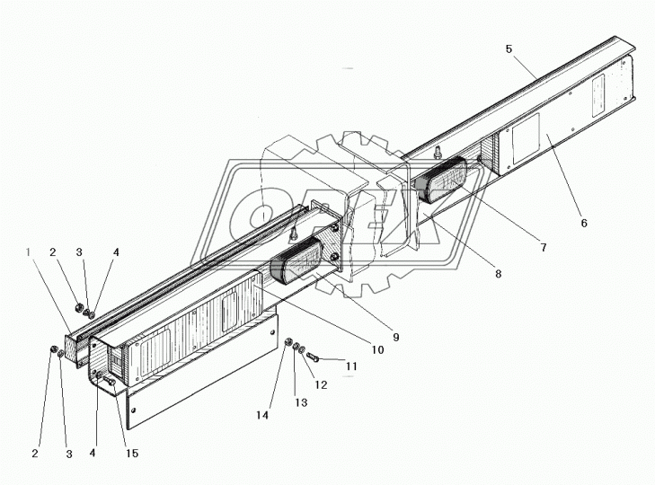 63645-3716014 Кронштейн заднего фонаря правый Урал