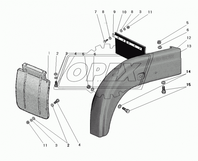 63685-8403014-10 Крыло (ПВХ) 400х1900 переднее правое Урал