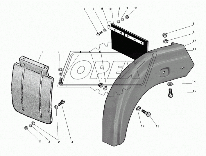 63685-8403014 Крыло (ПВХ) 400х1900 переднее правое Урал