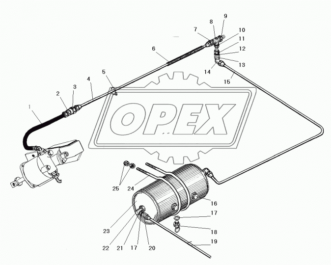 63655-1602200 Трубка УРАЛ к баллону Урал