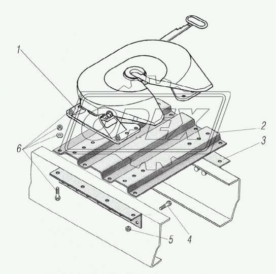 63704-2702014 МОНТАЖНЫЙ КОМПЛЕКТ СЕДЕЛЬНОГО УСТРОЙСТВА Урал
