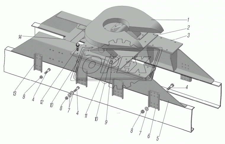63704-2702171-40 ПЛИТА МОНТАЖНАЯ Урал