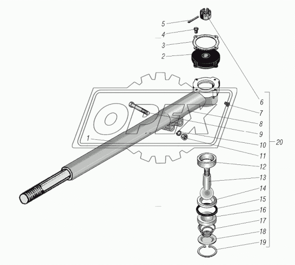 6370-1801550 Тяга УРАЛ КР реактивная Урал